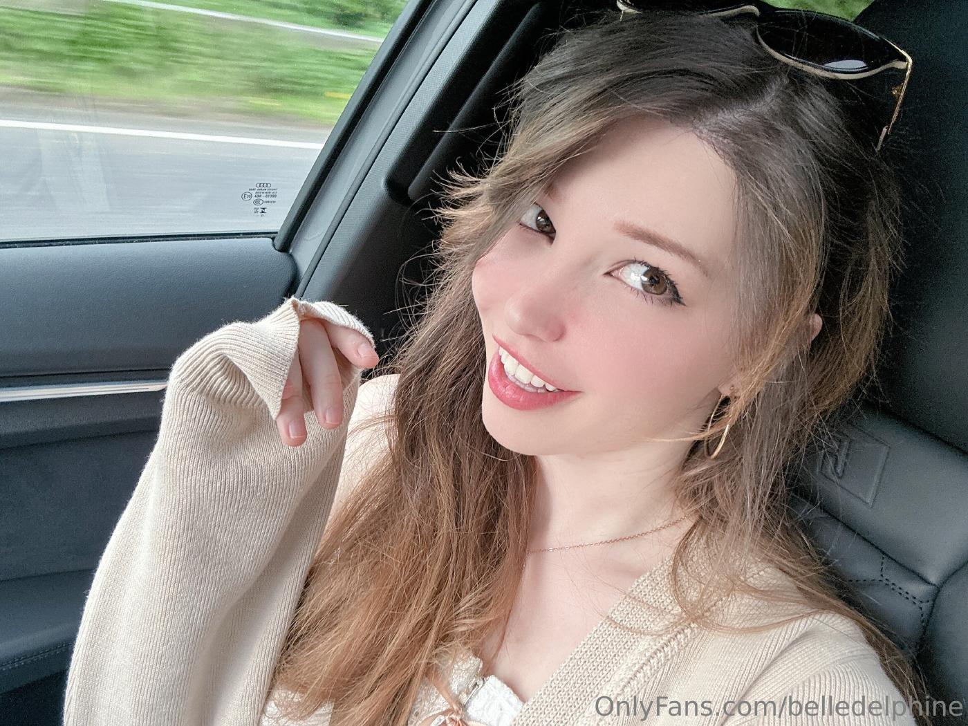 belle delphine casual car selfies onlyfans set leaked