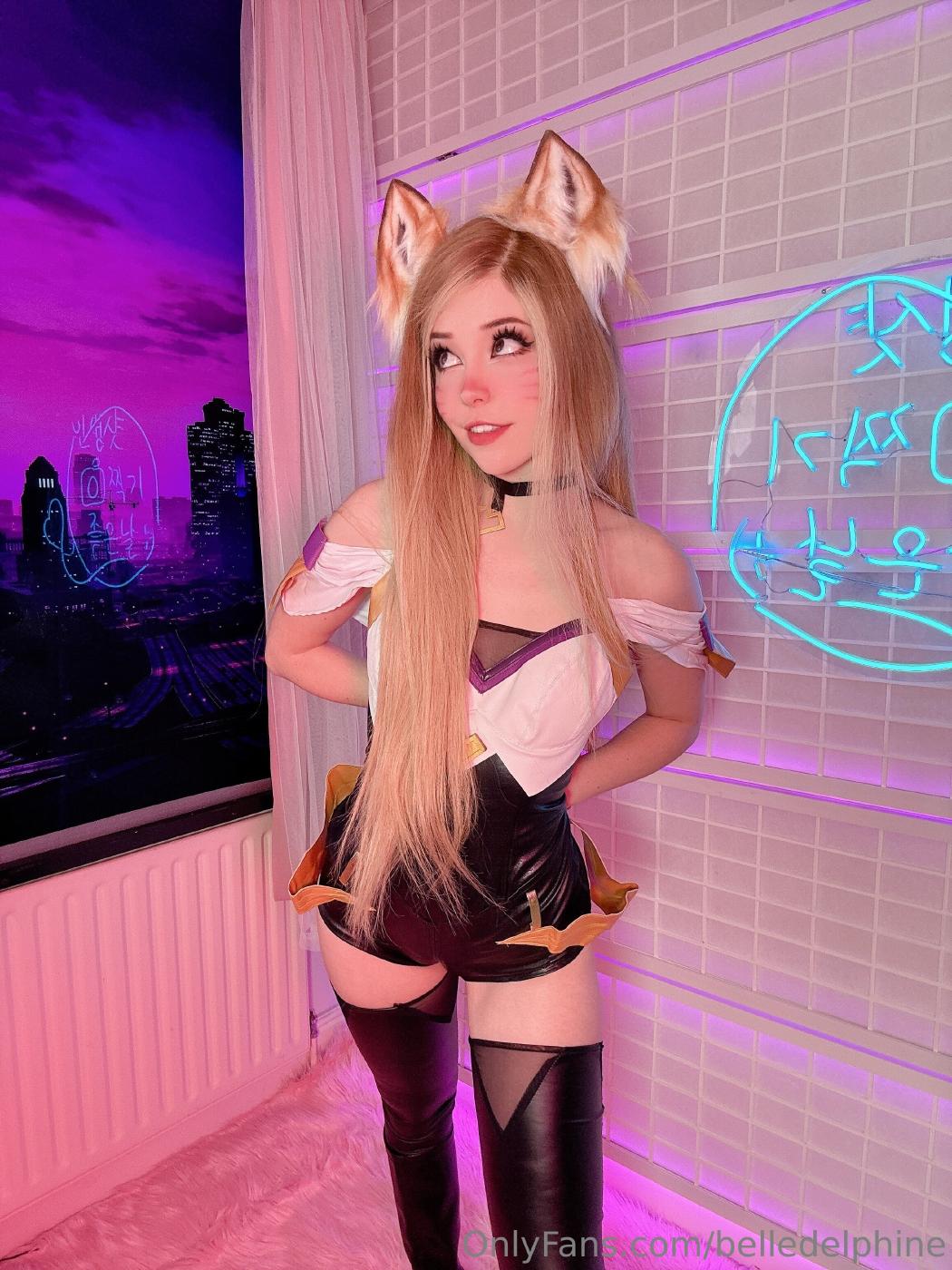 belle delphine sexy ahri cosplay onlyfans set leaked pvneyf