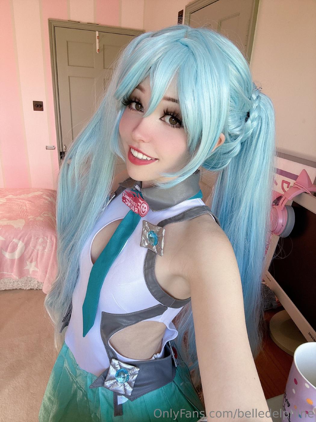belle delphine sexy miku cosplay onlyfans set leaked