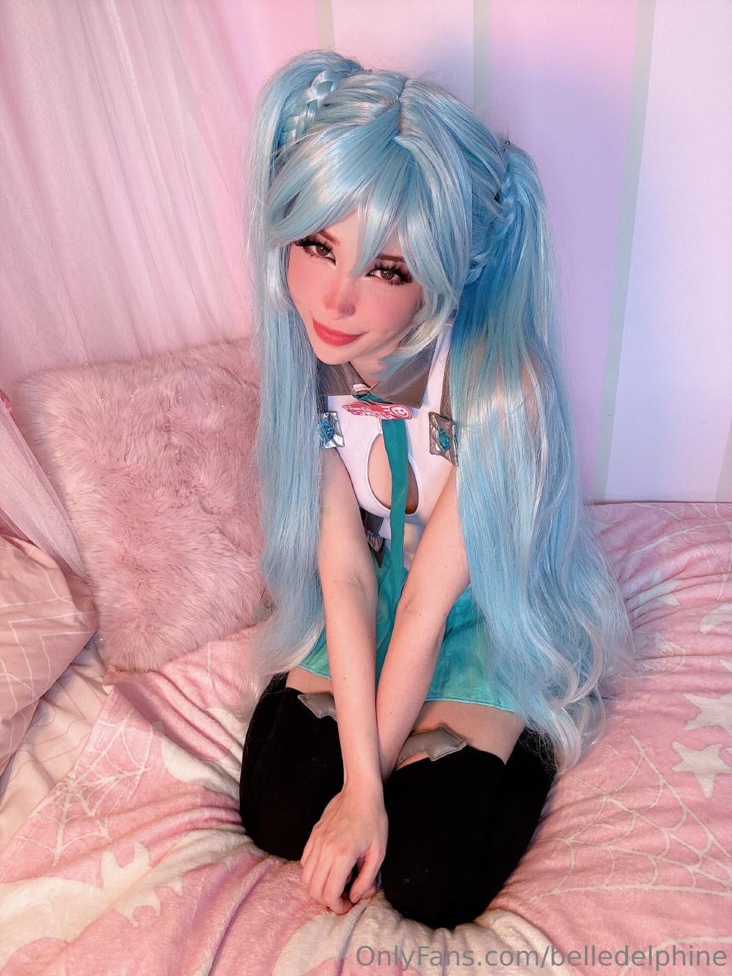 belle delphine sexy miku cosplay onlyfans set leaked
