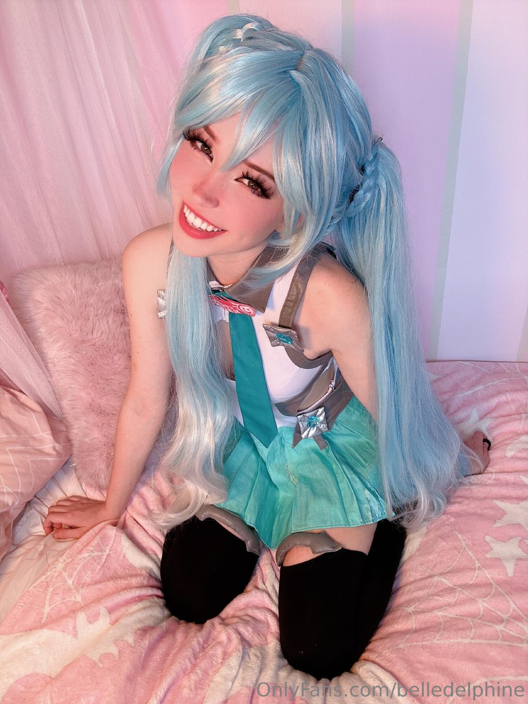 belle delphine sexy miku cosplay onlyfans set leaked