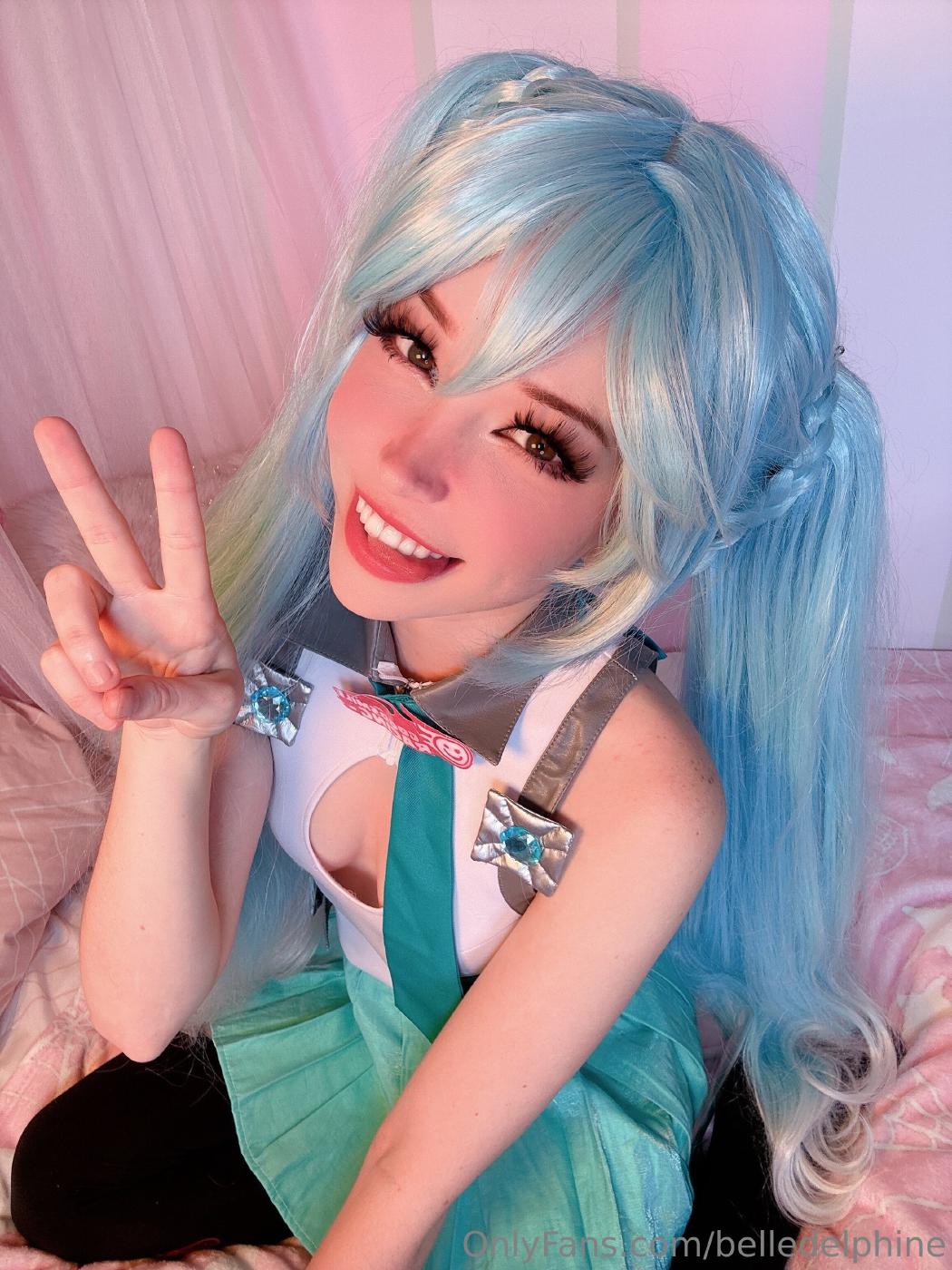 belle delphine sexy miku cosplay onlyfans set leaked tuniir 1