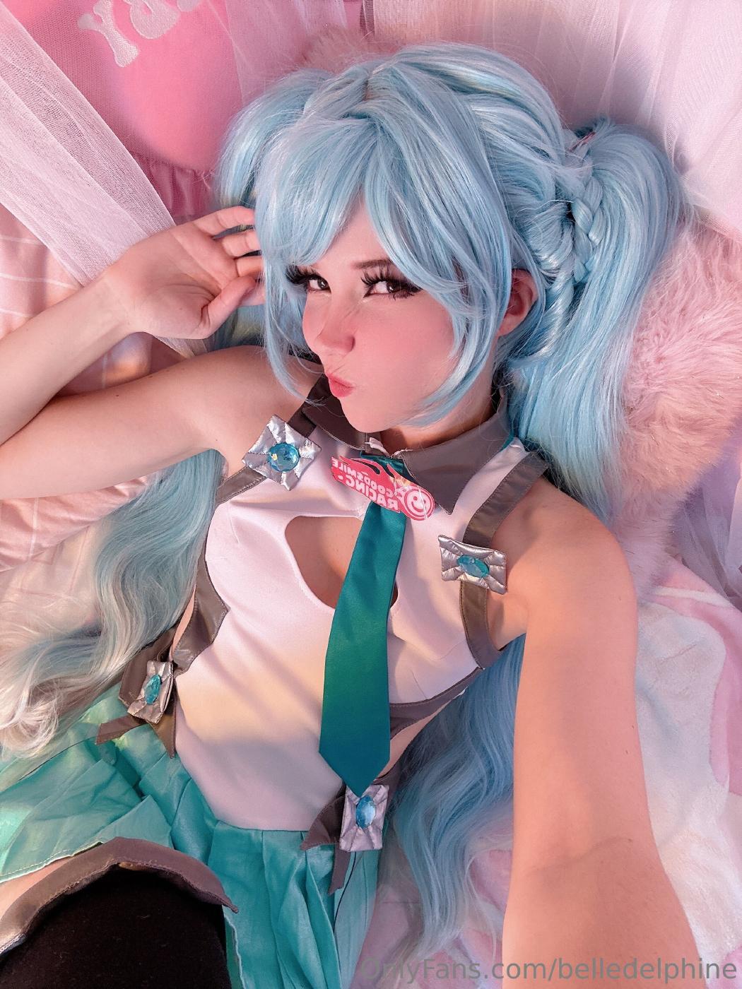 belle delphine sexy miku cosplay onlyfans set leaked