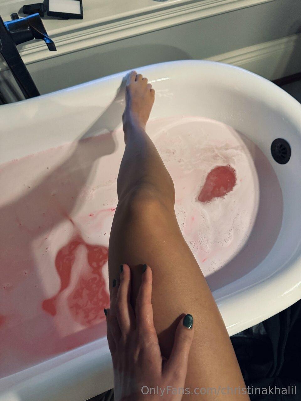 christina khalil nude bath nipple tease onlyfans set leaked