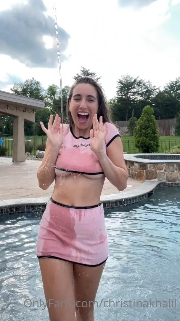 christina khalil nude wet t shirt pool ppv onlyfans video leaked