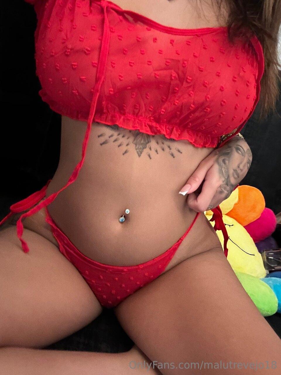 malu trevejo sexy see through red outfit onlyfans set leaked lxeyum 1