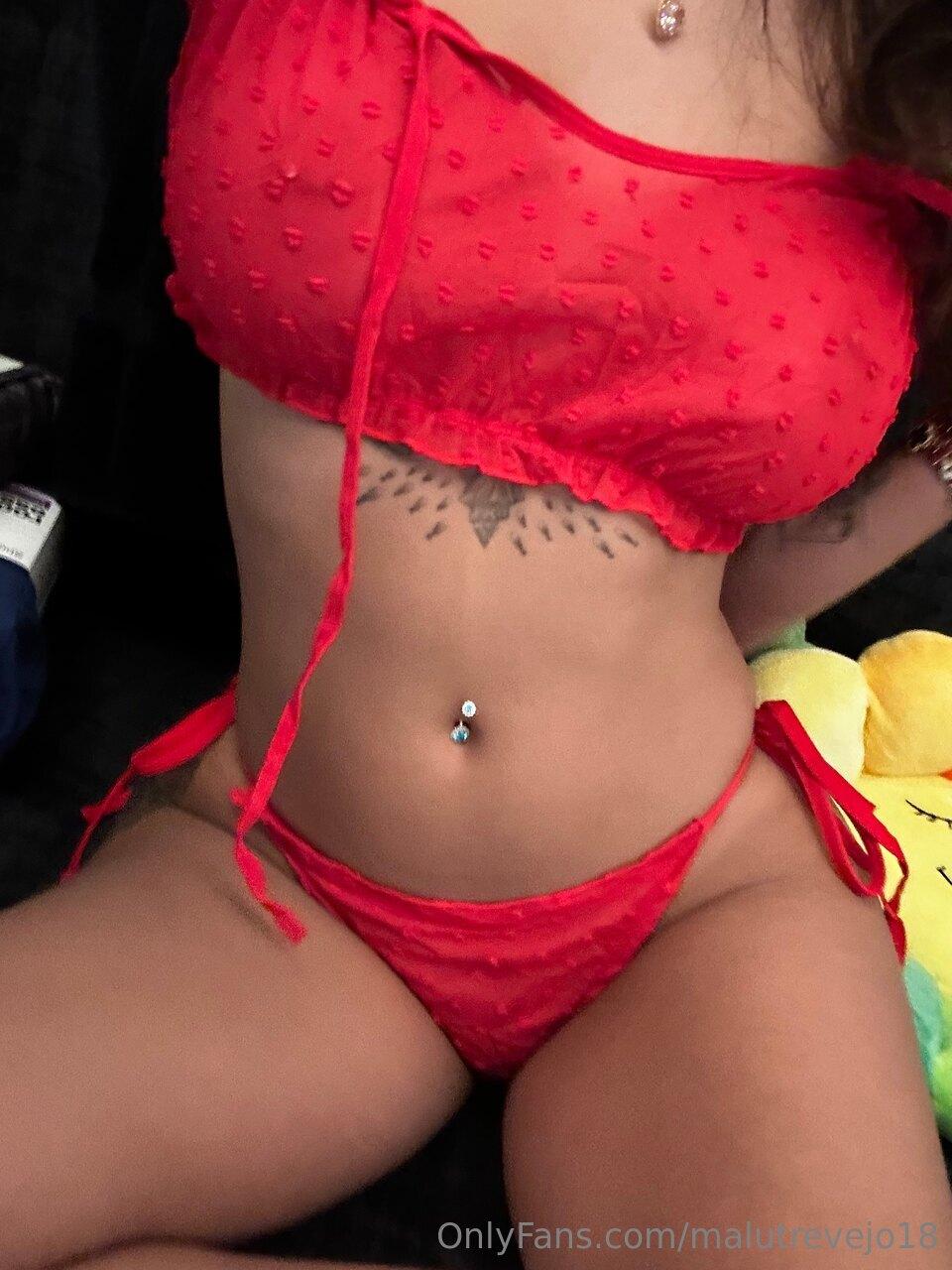 malu trevejo sexy see through red outfit onlyfans set leaked zaqmnq