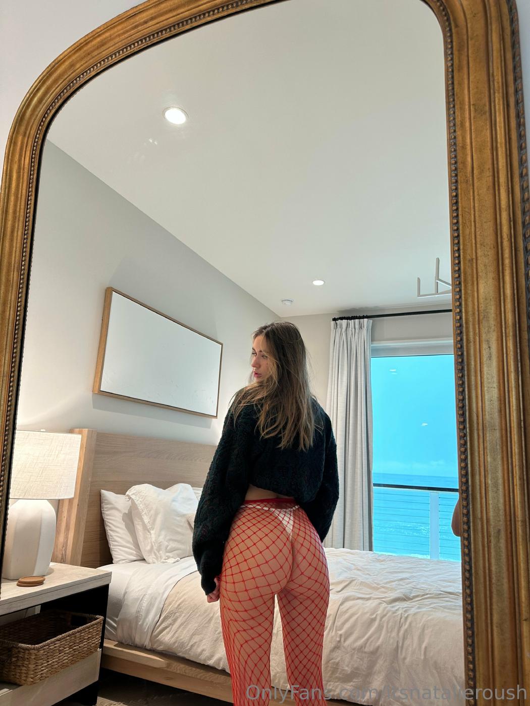 natalie roush fishnet stockings lingerie onlyfans set leaked