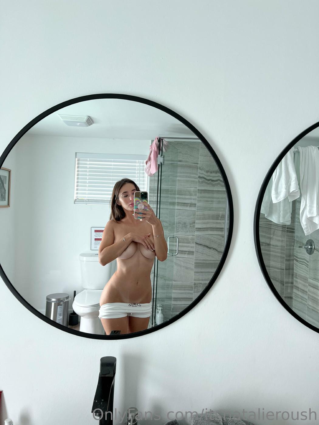 natalie roush nipple tease bathroom selfie onlyfans set leaked