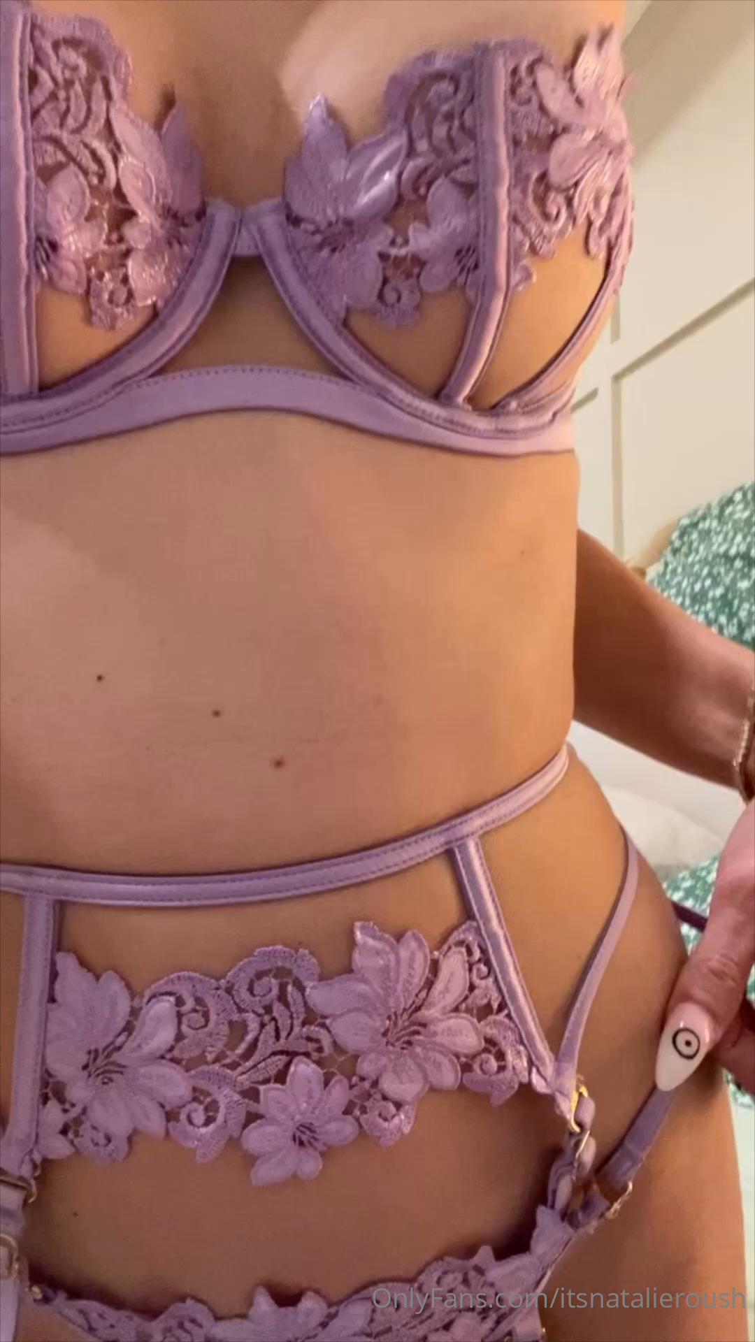 natalie roush sexy purple lingerie onlyfans video leaked bmemei