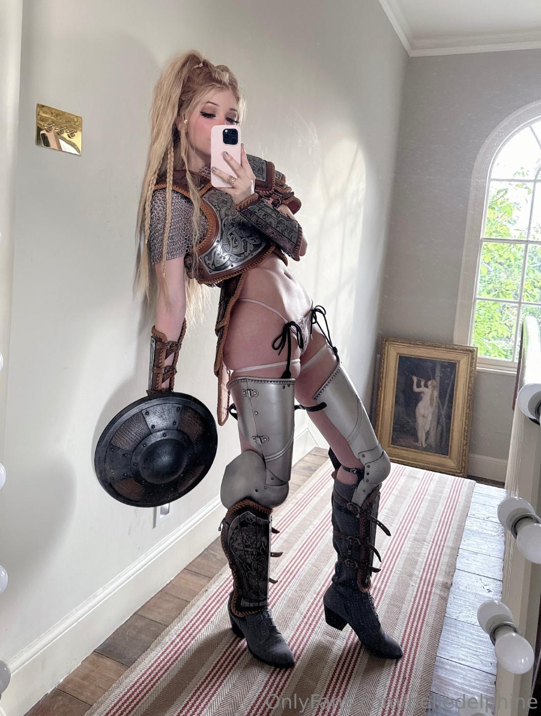 belle delphine female knight cosplay onlyfans set leaked
