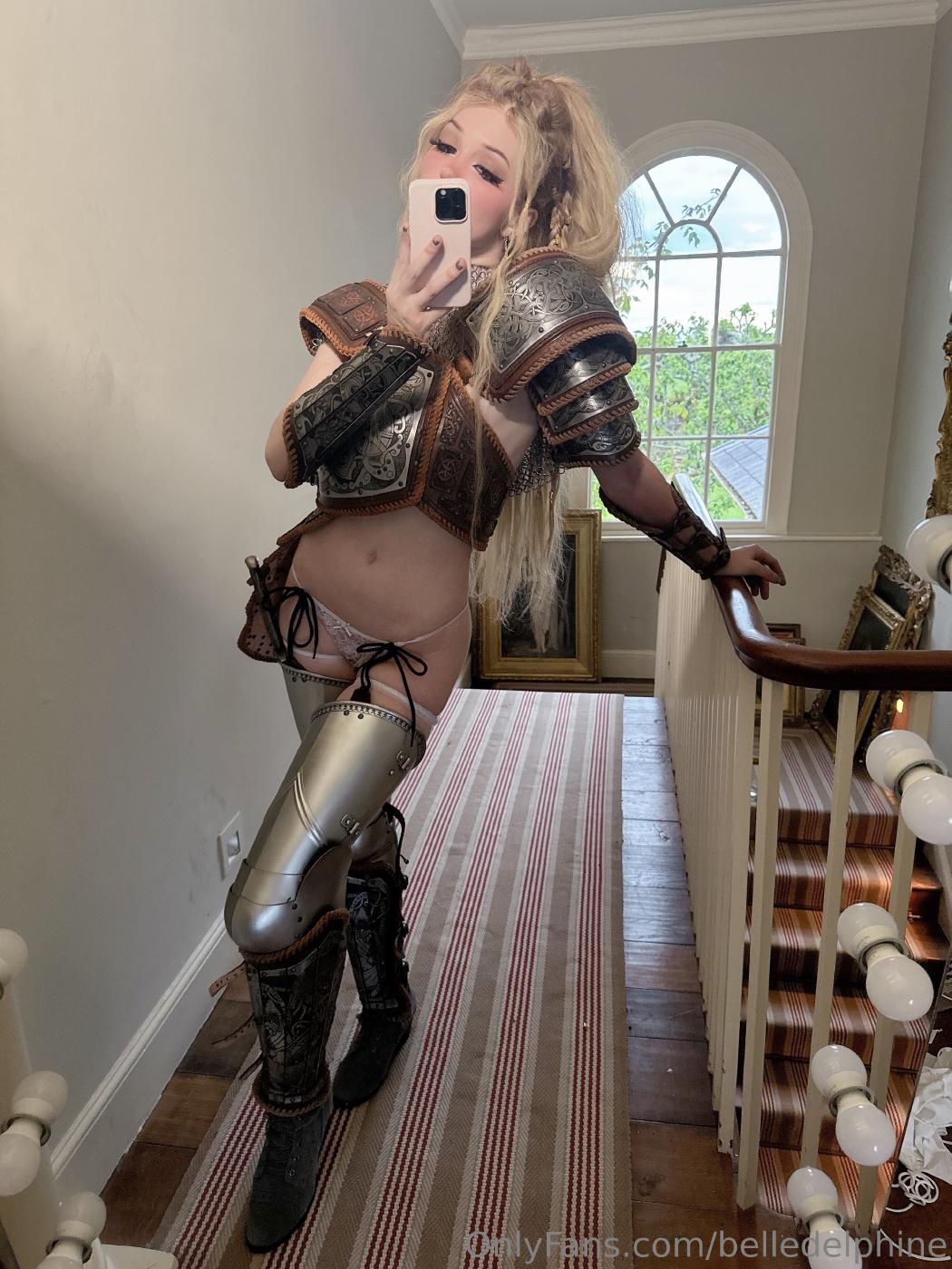 belle delphine female knight cosplay onlyfans set leaked