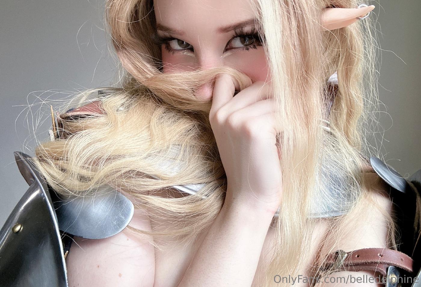 belle delphine sexy elf warrior cosplay onlyfans set leaked