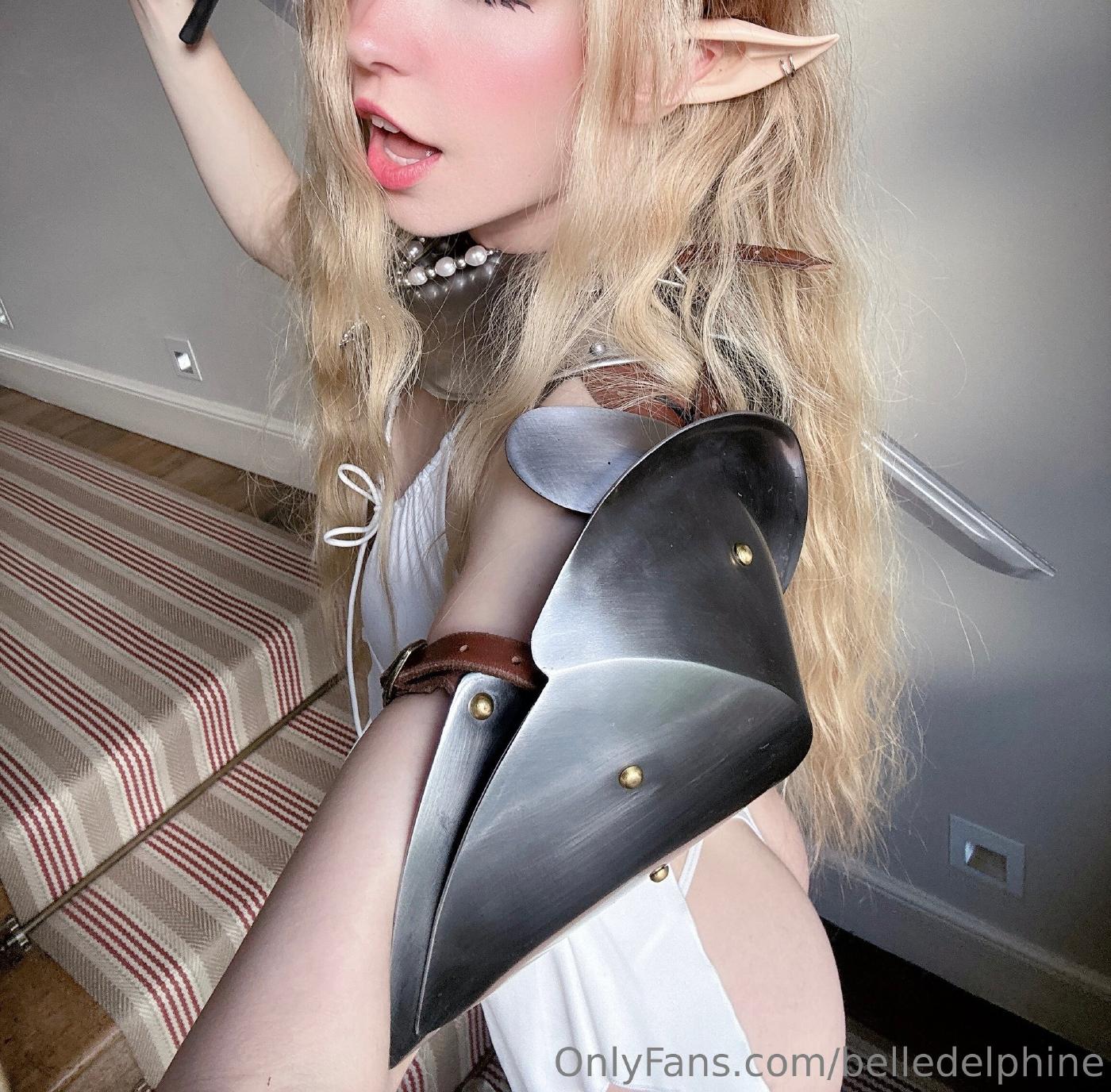 belle delphine sexy elf warrior cosplay onlyfans set leaked dpnkaj