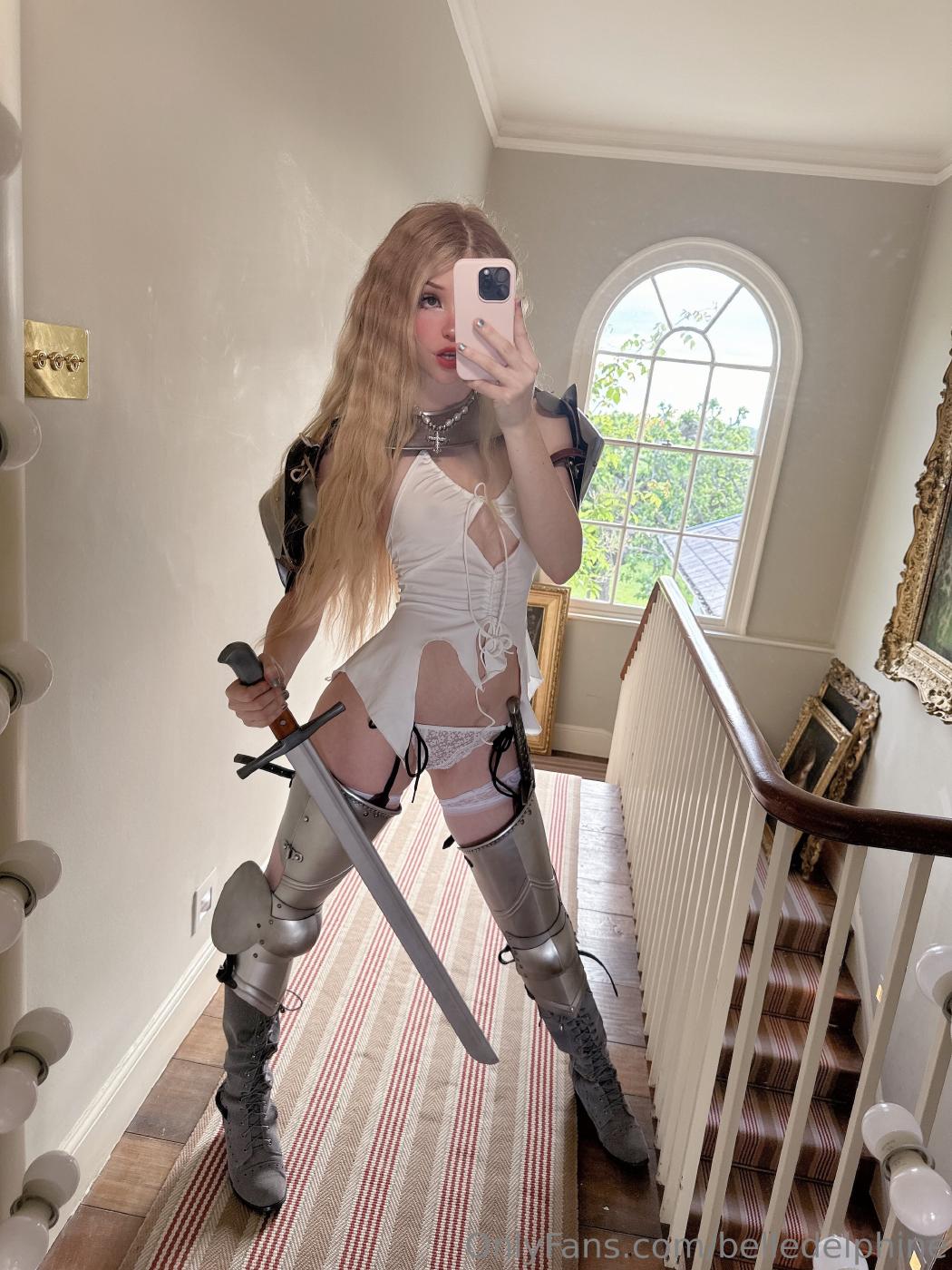belle delphine sexy elf warrior cosplay onlyfans set leaked edpkih