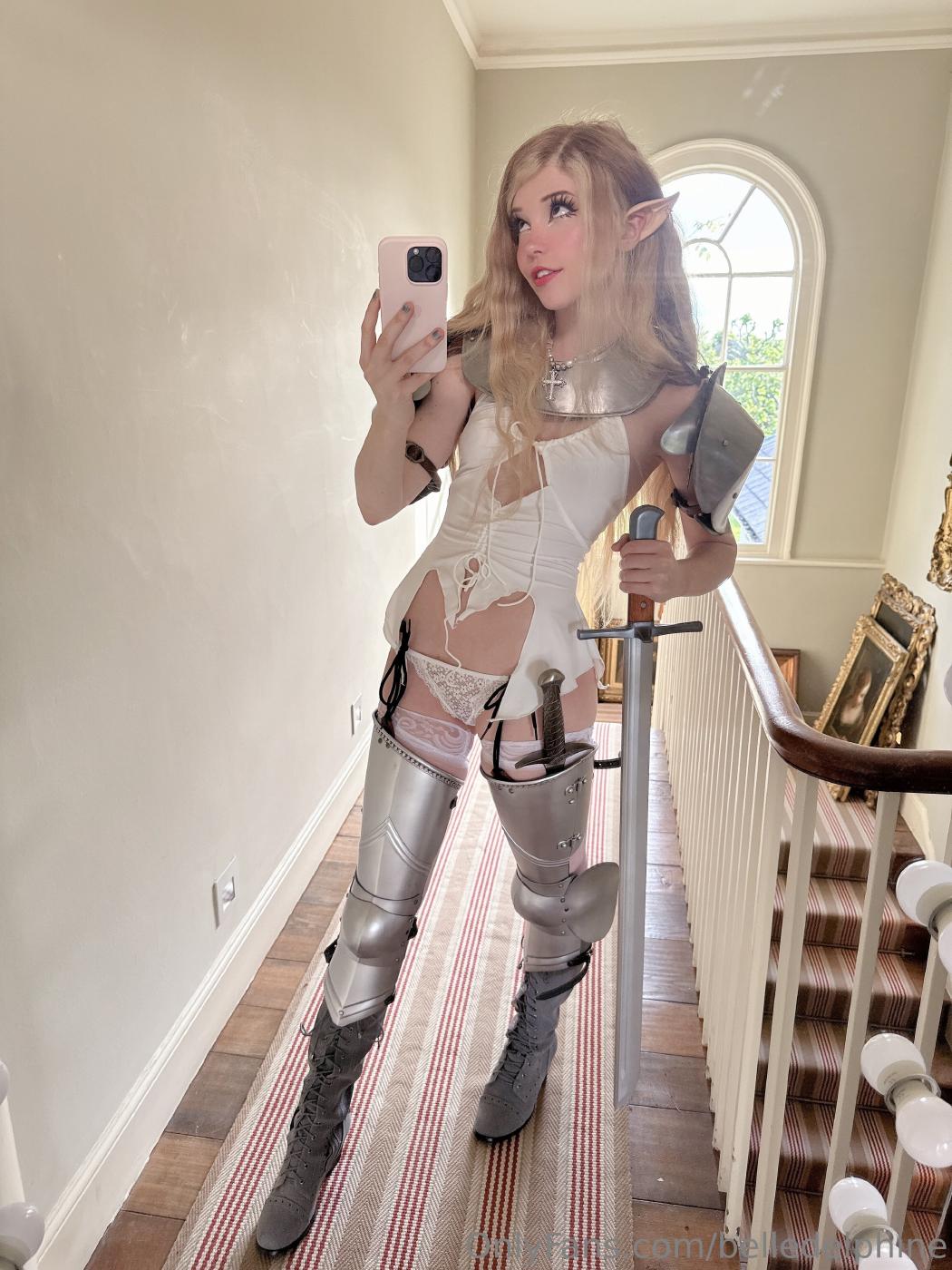 belle delphine sexy elf warrior cosplay onlyfans set leaked izfger