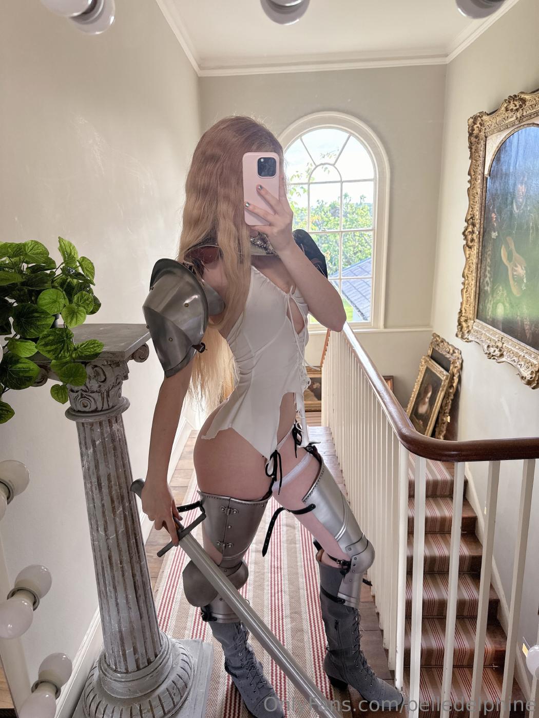 belle delphine sexy elf warrior cosplay onlyfans set leaked