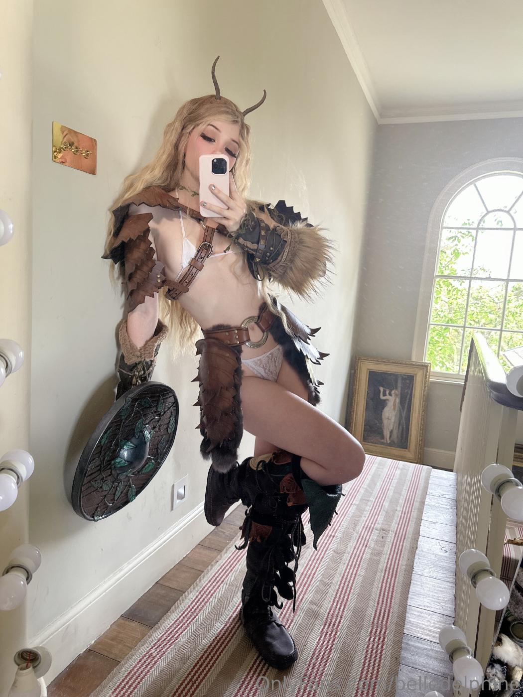 belle delphine sexy viking warrior cosplay onlyfans set leaked dqwuhl