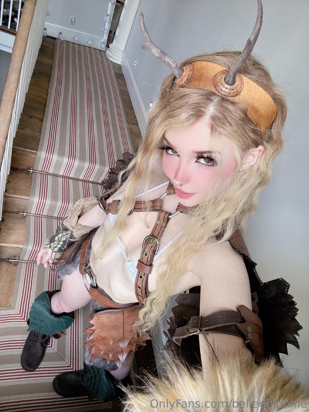 belle delphine sexy viking warrior cosplay onlyfans set leaked pnyvei
