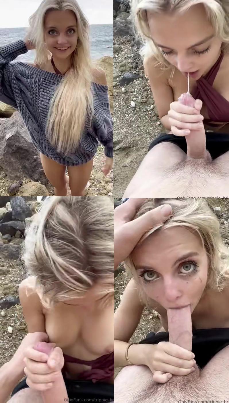 trippie bri topless beach blowjob onlyfans video leaked pnepqq 1