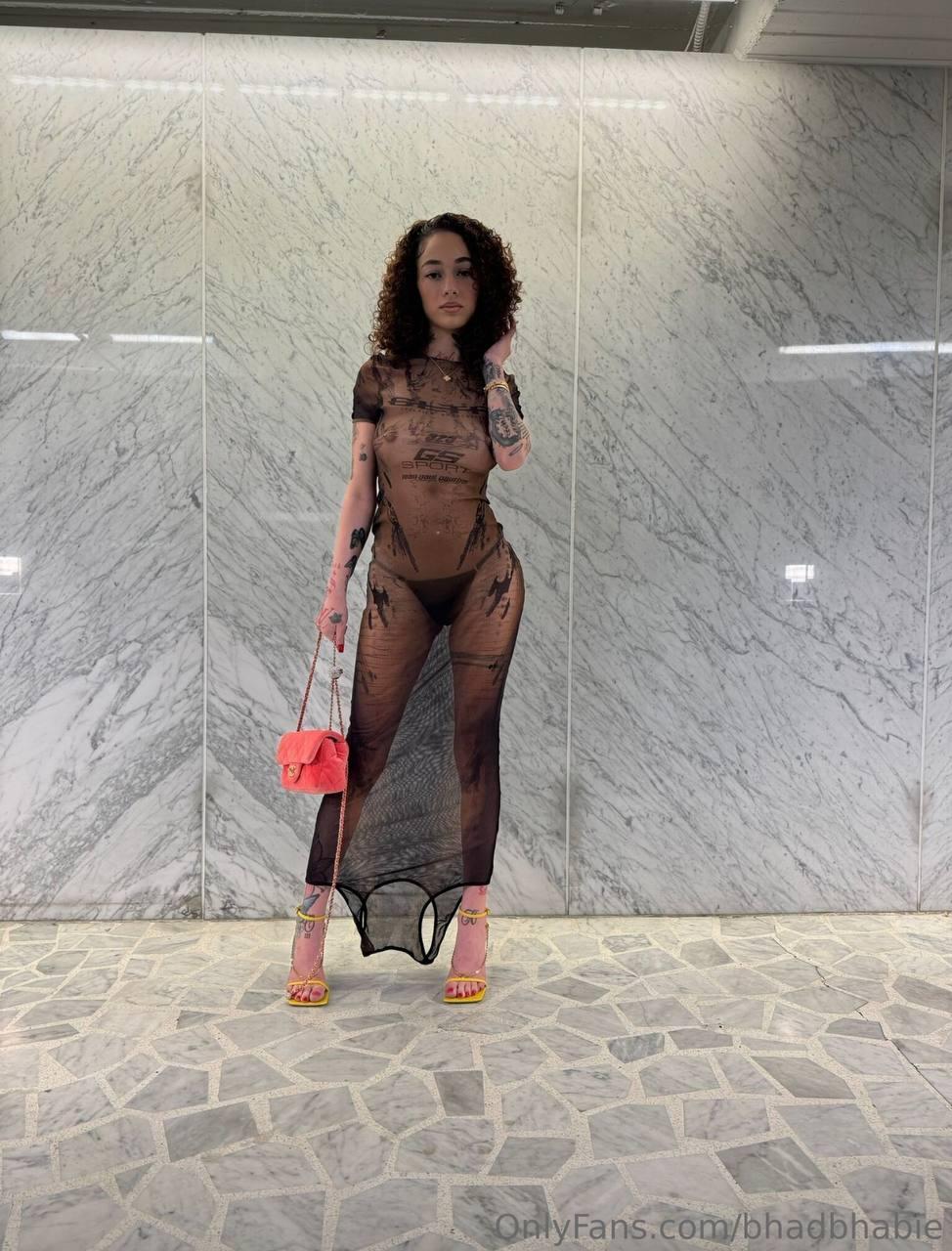 bhad bhabie nude sheer topless dress onlyfans set leaked