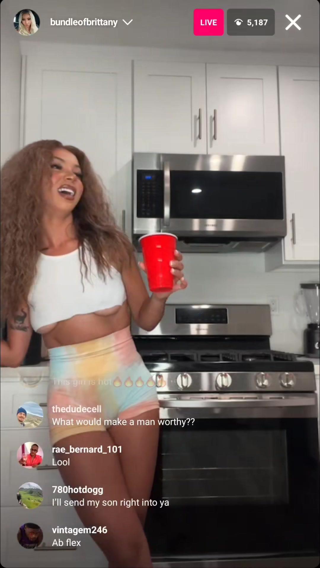 brittany renner nude nipple slip livestream video leaked jpccpk