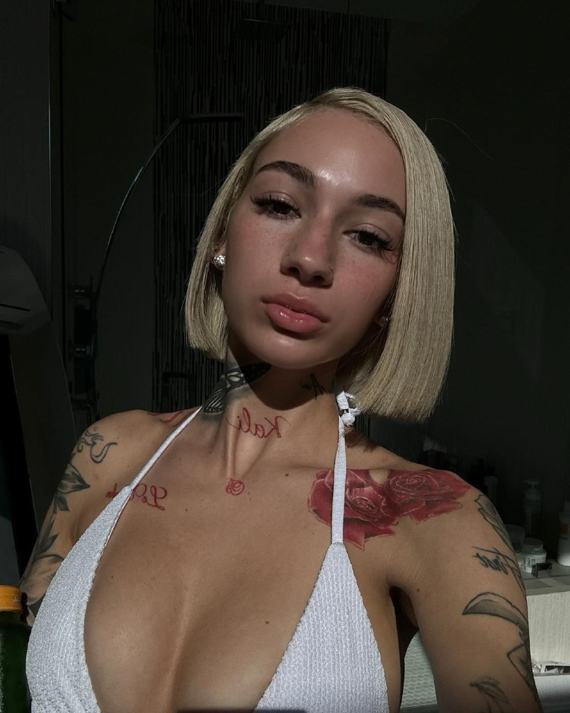 bhad bhabie sexy white bikini tease onlyfans set leaked tkoddw