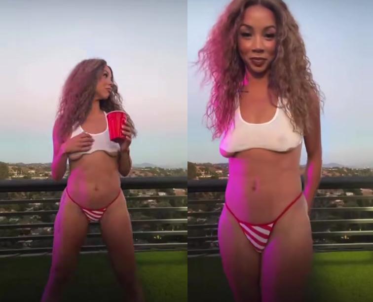 brittany renner nude wet t shirt tits onlyfans video leaked gnxhah 1