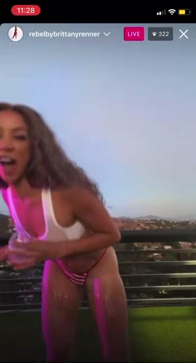 brittany renner nude wet t shirt tits onlyfans video leaked sbaerp