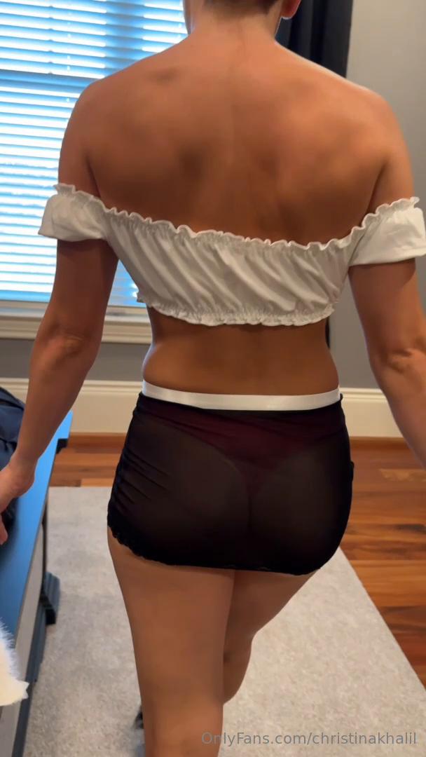 christina khalil sexy maid costume onlyfans video leaked bybbcr