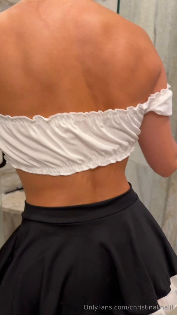 christina khalil sexy maid costume onlyfans video leaked zbvyuq