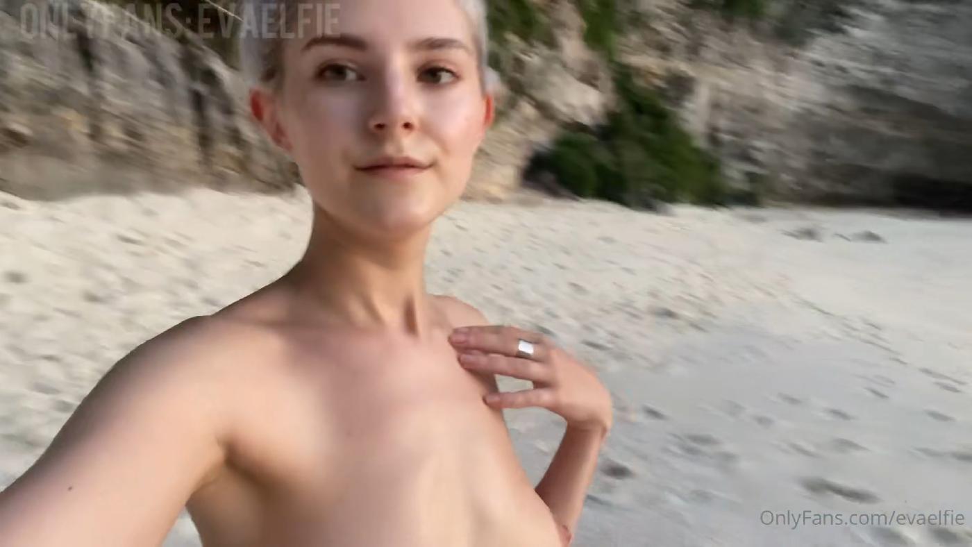 eva elfie nude beach selfie tease onlyfans video leaked jbiszk
