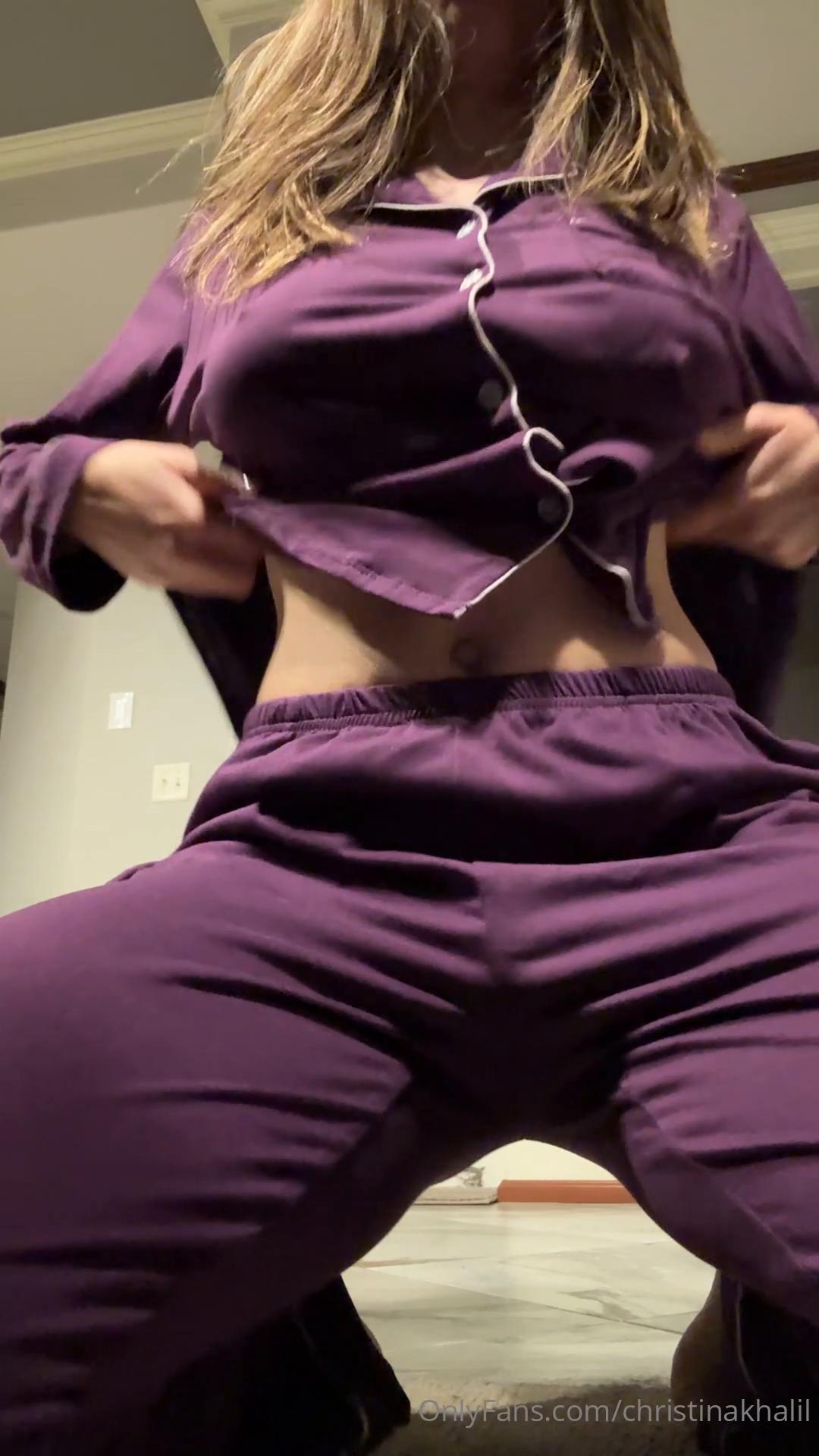 christina khalil ass thong pajamas strip onlyfans video leaked hgeuul influencers gonewild