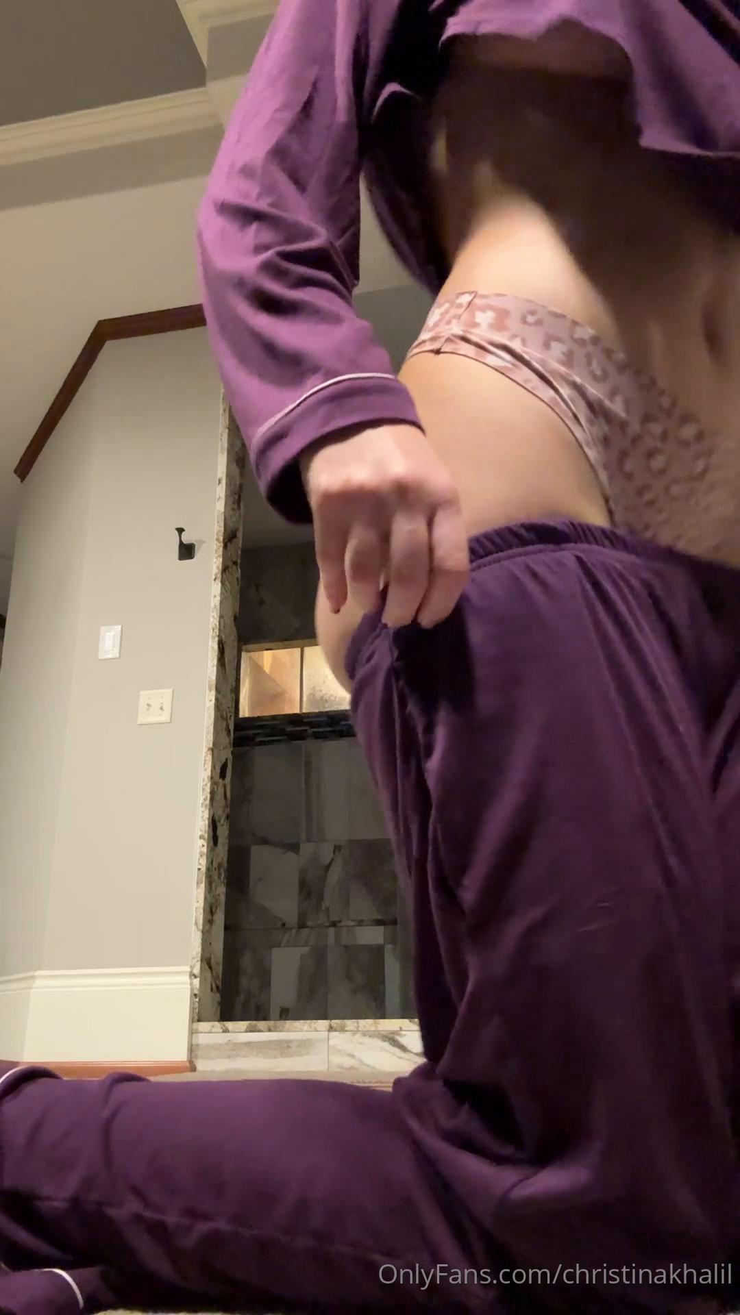 christina khalil ass thong pajamas strip onlyfans video leaked rtlbke influencers gonewild