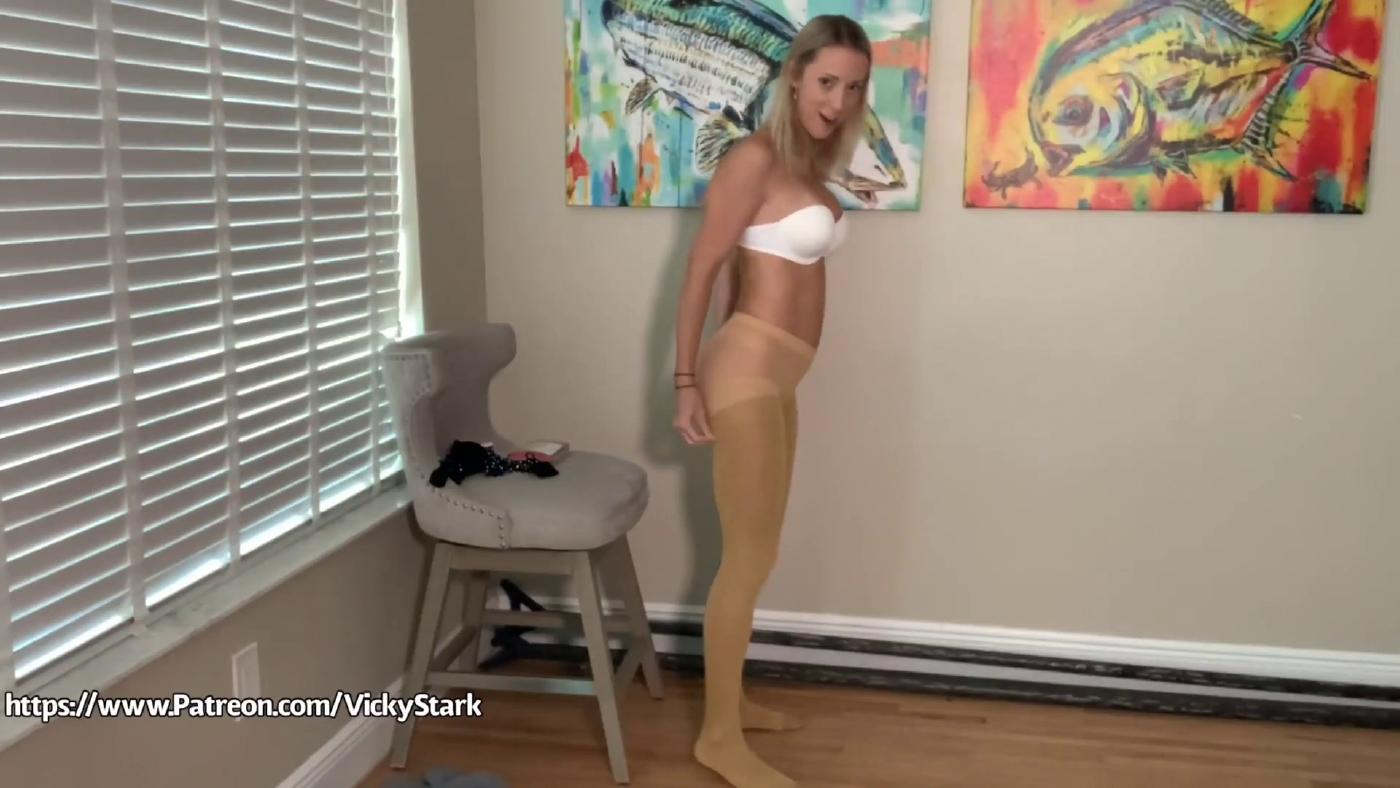 vicky stark holiday party panty hose try on video jtnowh influencersgonewild