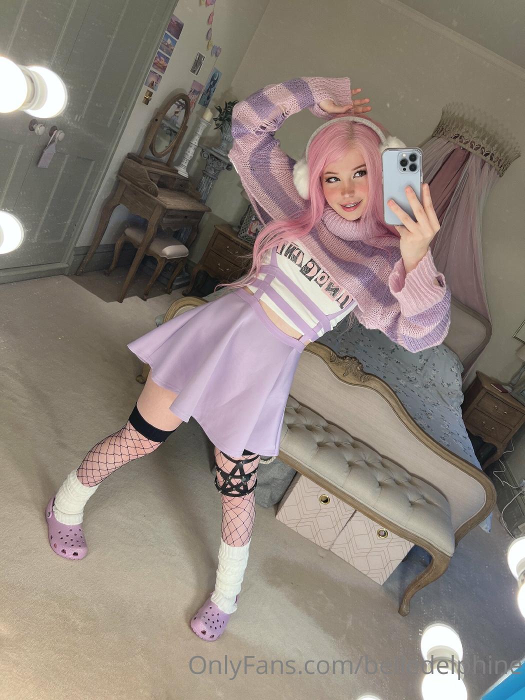 belle delphine purple crocs full onlyfans set leaked vkphuu influencersgonewild