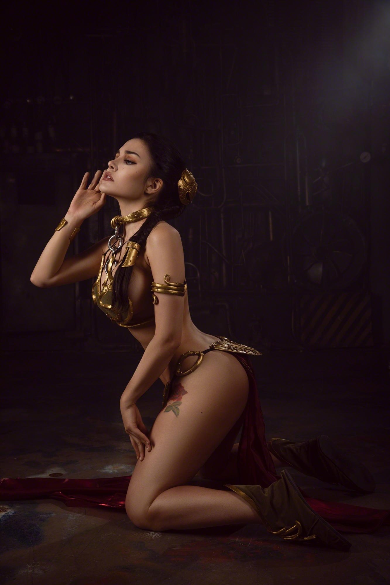 kalinka fox princess leia slave cosplay set leaked nbbvrc influencersgonewild